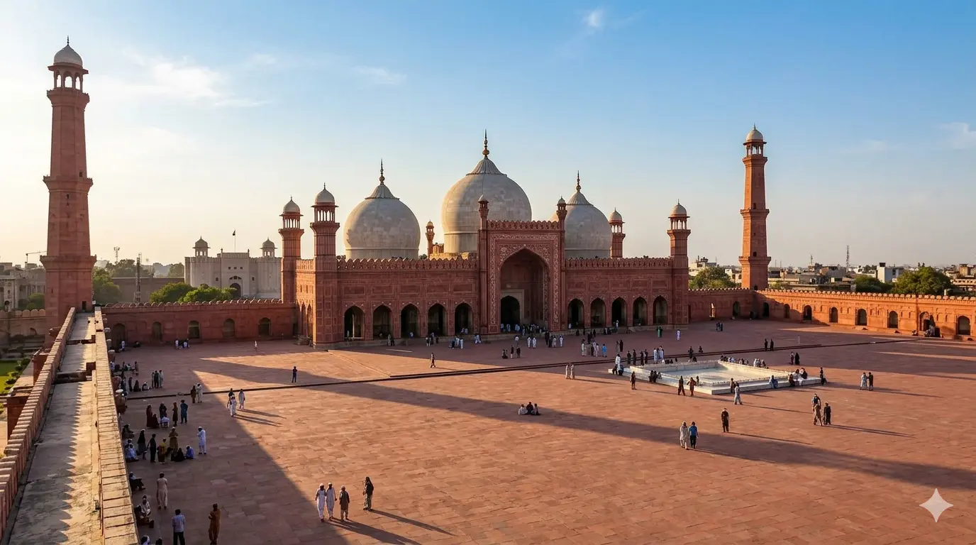 Badshahi Mosque Lahore Pakistan - cultural heart of Punjab before 1947 Partition