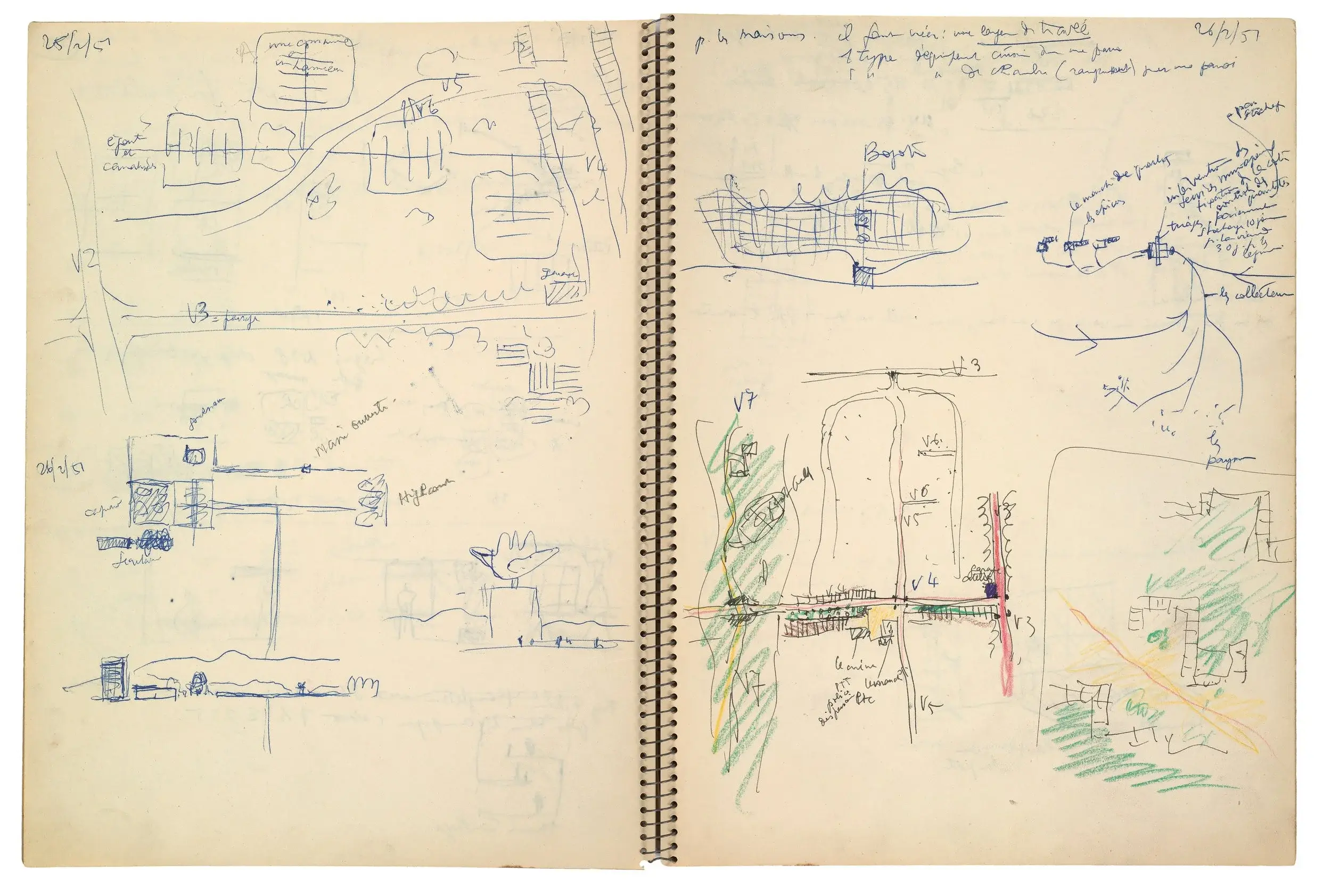 Le Corbusier original blueprints for Chandigarh city planning design