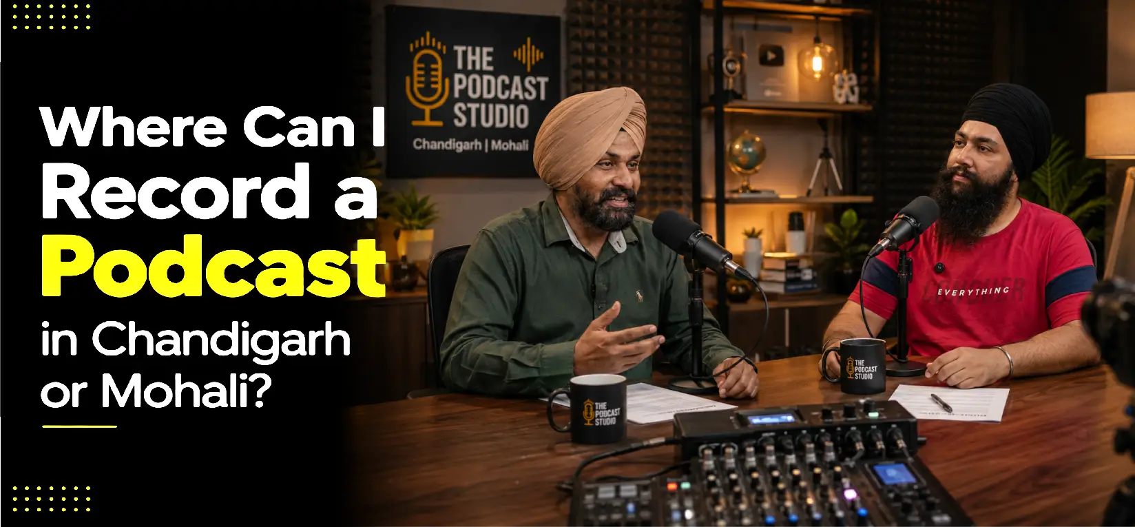 Professional podcast studio at Phase 8B Mohali near Chandigarh