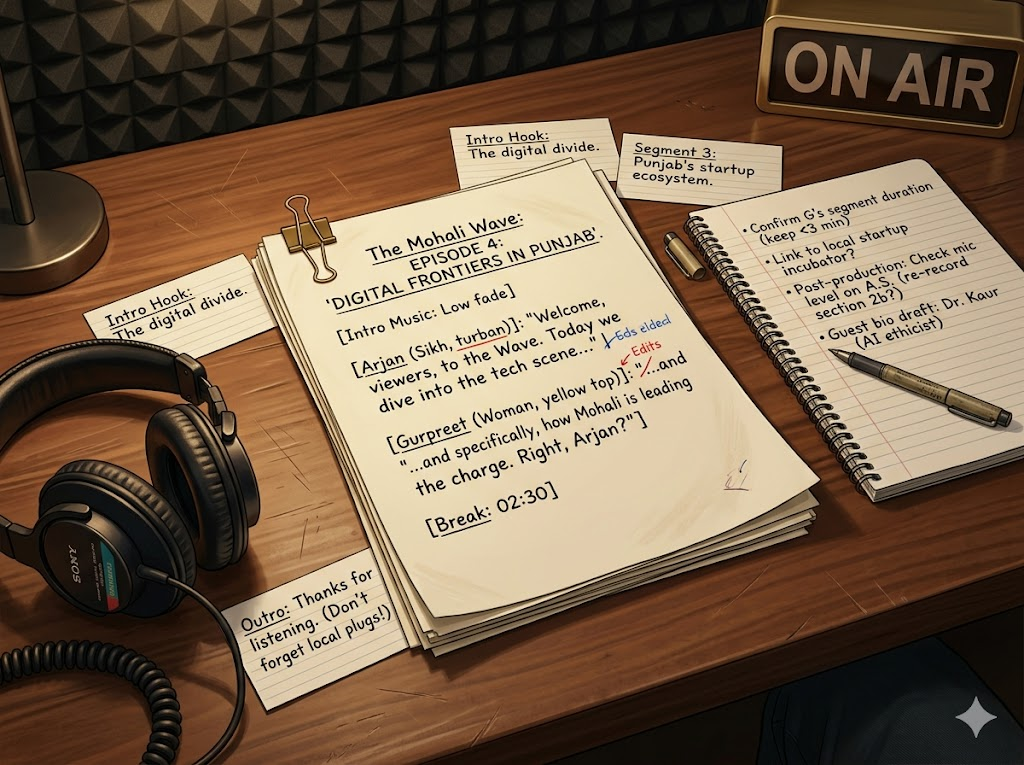 Podcast script writing and notes