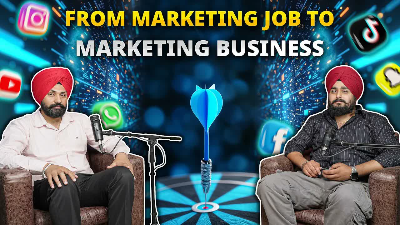 Satwinder Singh discussing digital marketing and cyber security on Puadh Punjabi Podcast